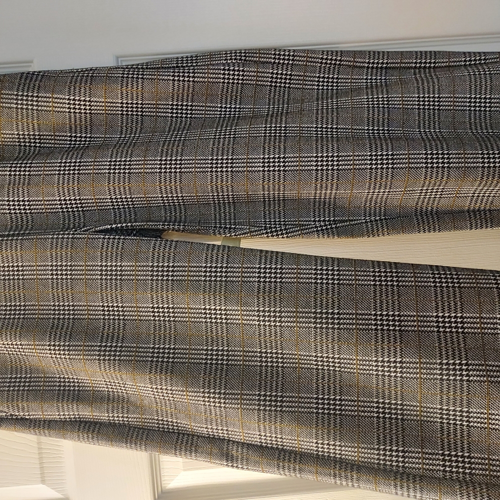 Plaid Trousers with Yellow Accents